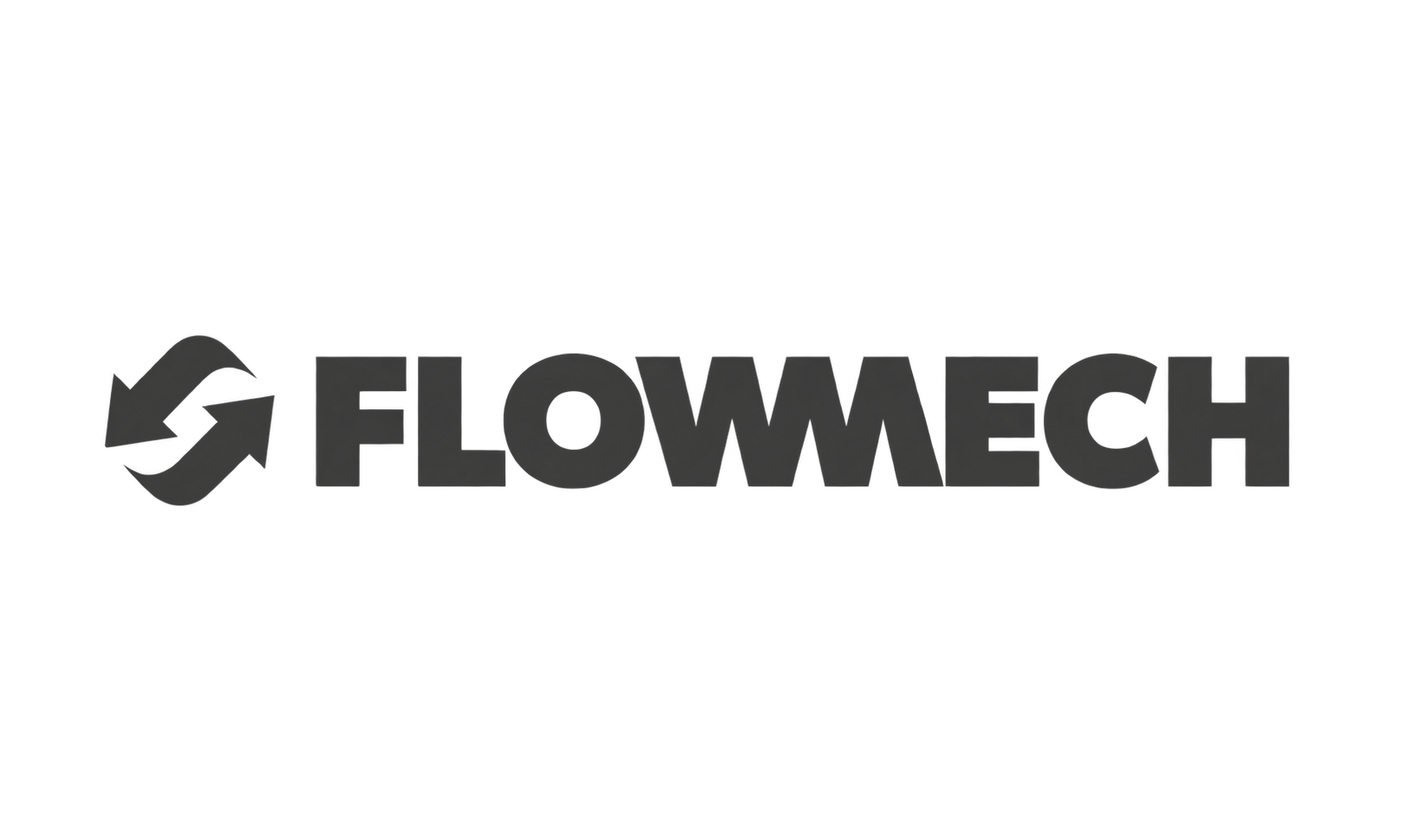 Flowtech logo featuring a stylized circular arrow icon and the word 'FLOWTECH' in bold black letters.