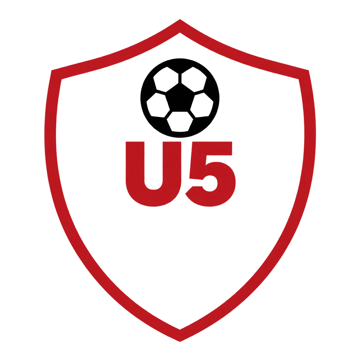 A red and black shield-shaped road sign with the text 'U5' in the center.
