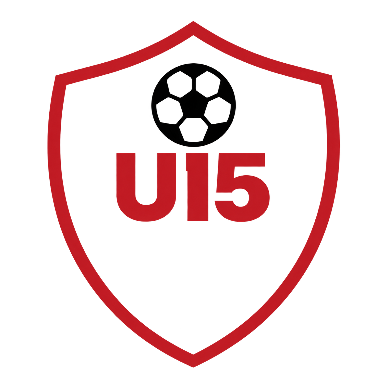 A red shield emblem with a black circle at the top, containing the text 'U5' in bold black letters.