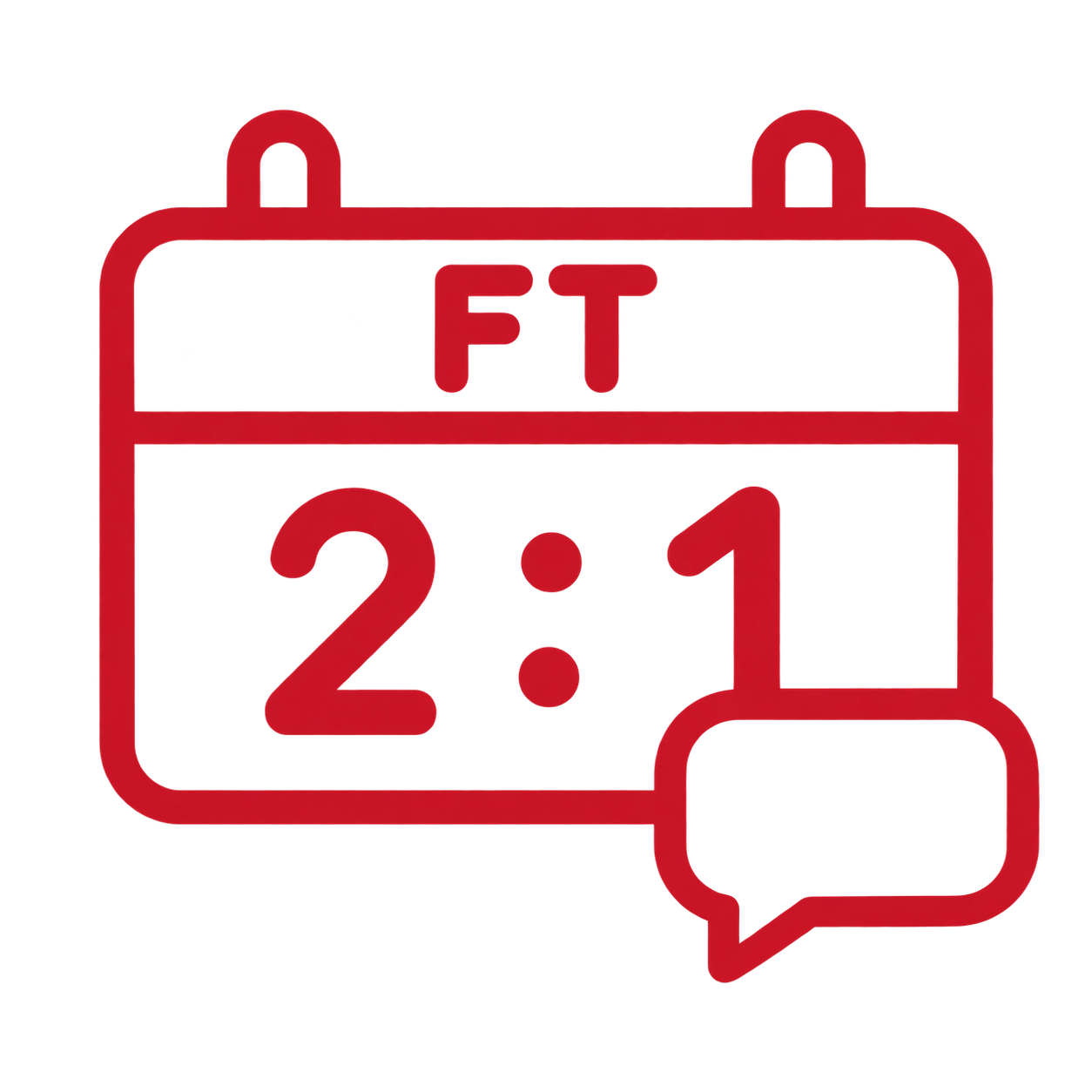 Digital clock showing 2:11 with a red speech bubble and the word 'FIT' at the top.