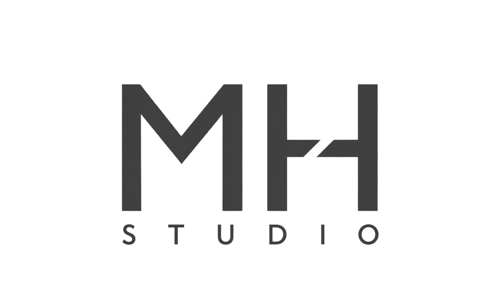 Logo for M.I.H Studio in black and gray colors