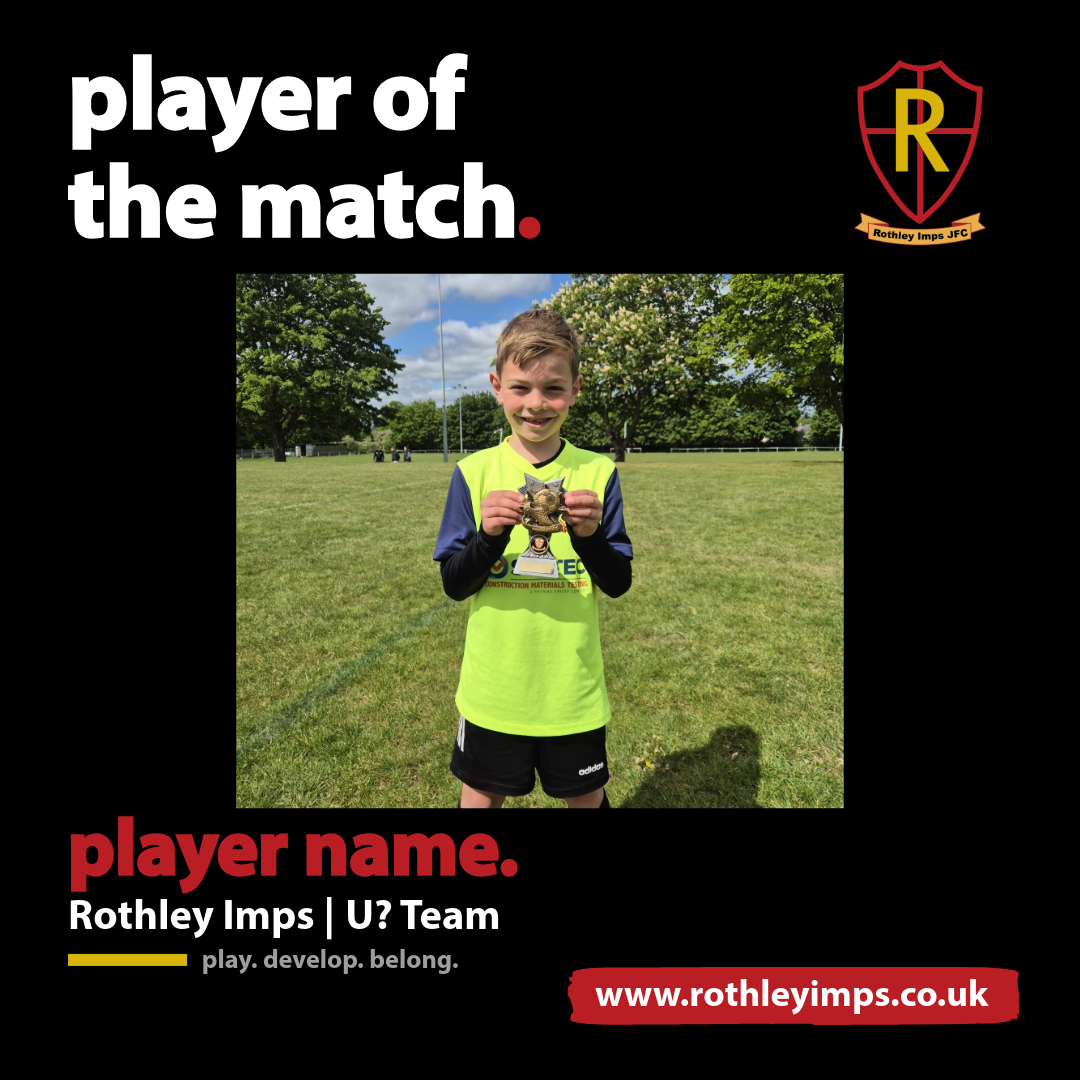 A young boy in a neon yellow and dark blue soccer jersey is standing on a grassy field with trees and a bright blue sky behind him. He is smiling while holding a gold-colored medal or trophy.