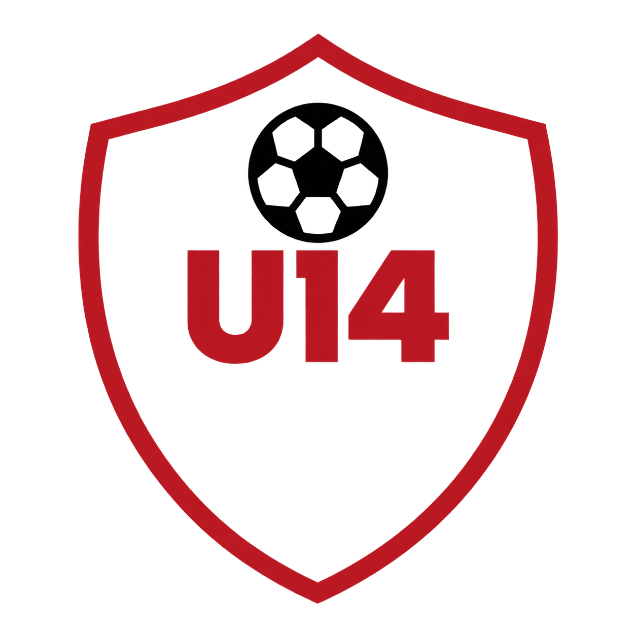Red shield-shaped logo with black circle at the top and the text "U4" in red inside.