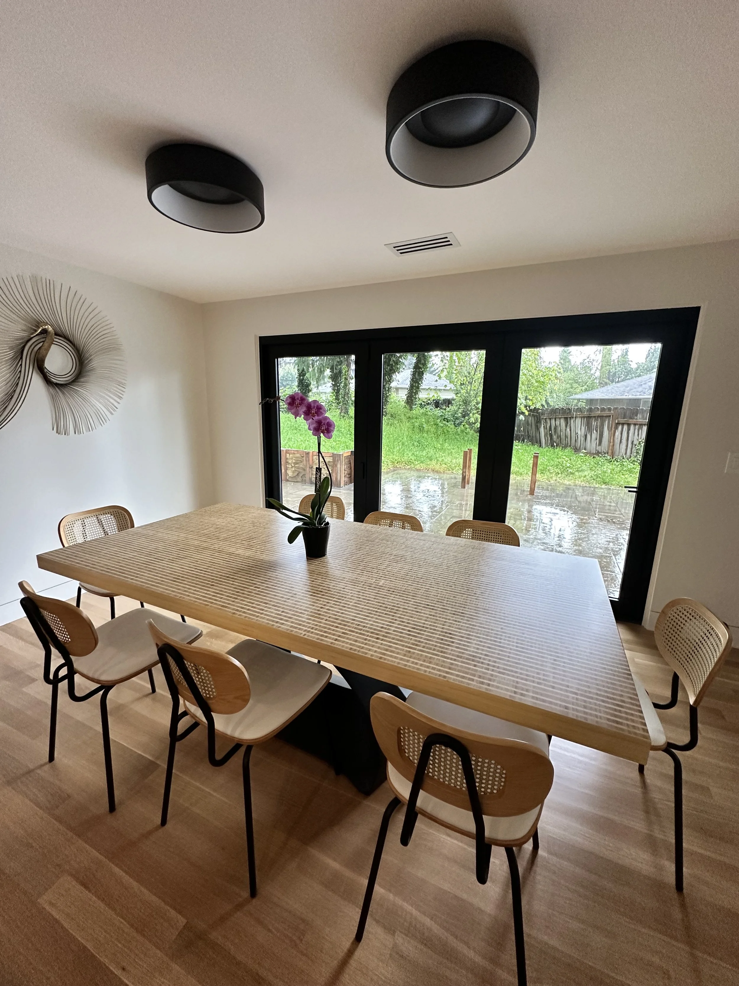 Custom Fireplace & Dining Table