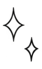 Two black star-shaped patterns on a transparent background