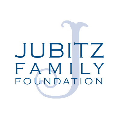Logo for the Jubitz Family Foundation with a stylized J and a whale tail.