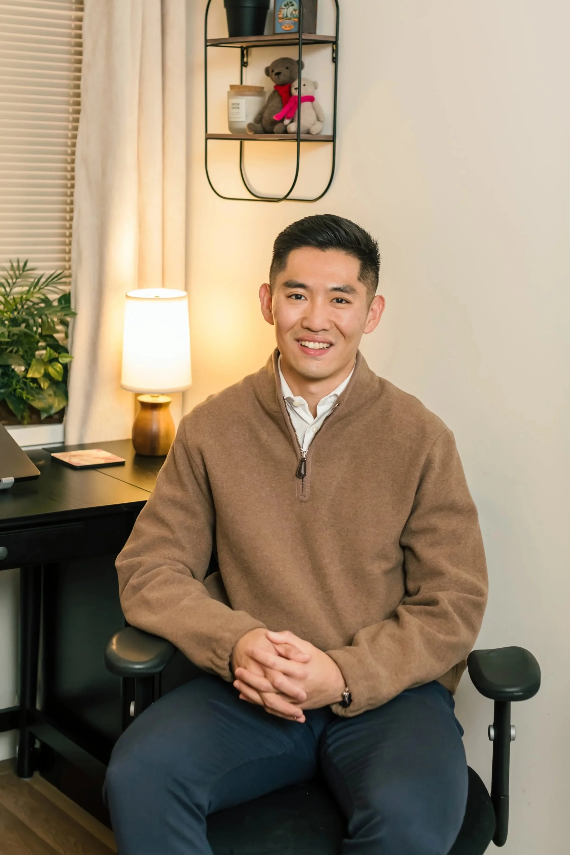 Danny Xu in his counselling office in downtown Vancouver