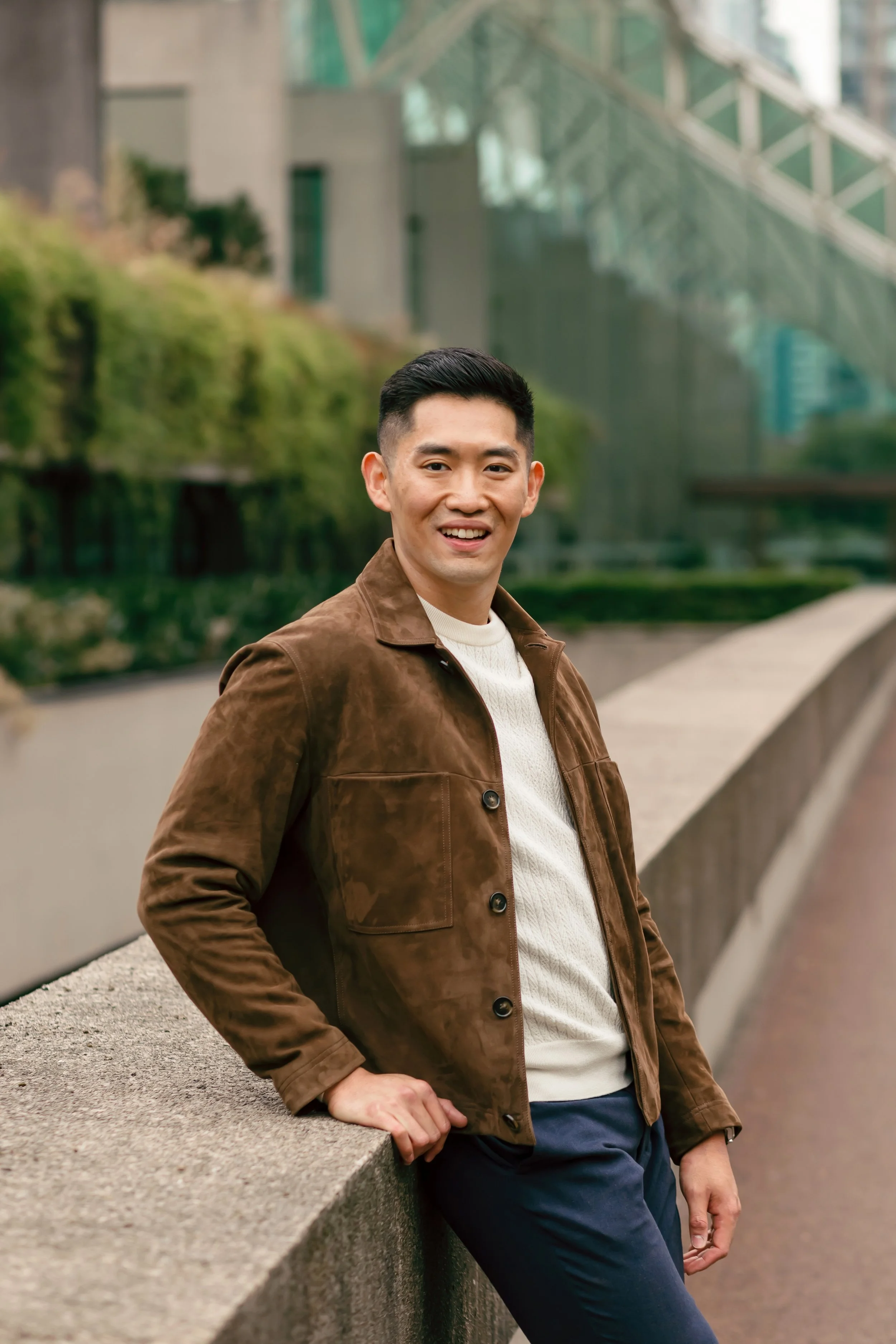 Danny Xu standing outdoors in downtown Vancouver