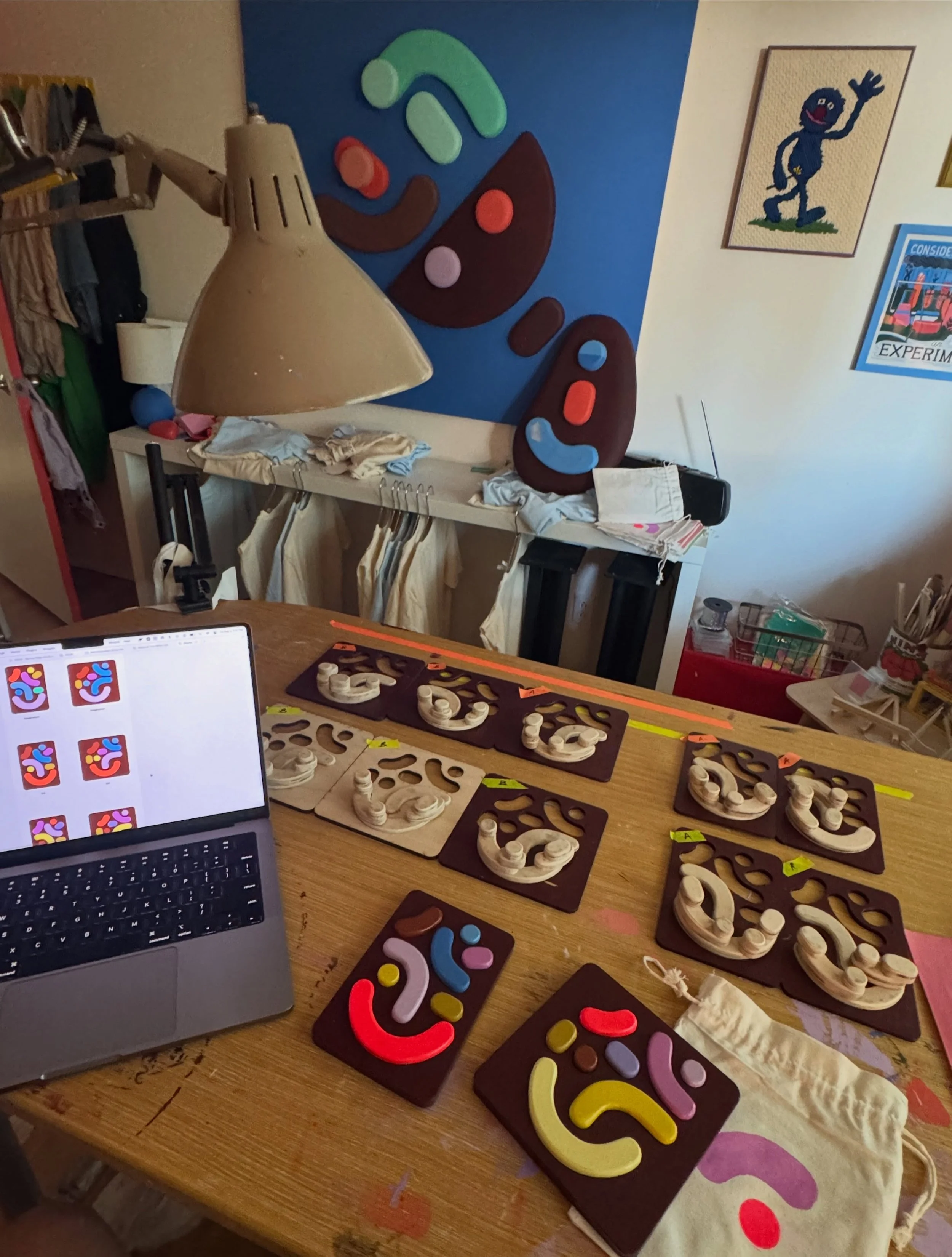 Had started building these Play Palettes earlier this year and then, well you know how it is🫠 but today I finally carved time out to meticulously plan each colorway and began the first of many coats of paint 🧑&zwj;🎨 There are 12 total! Some small,