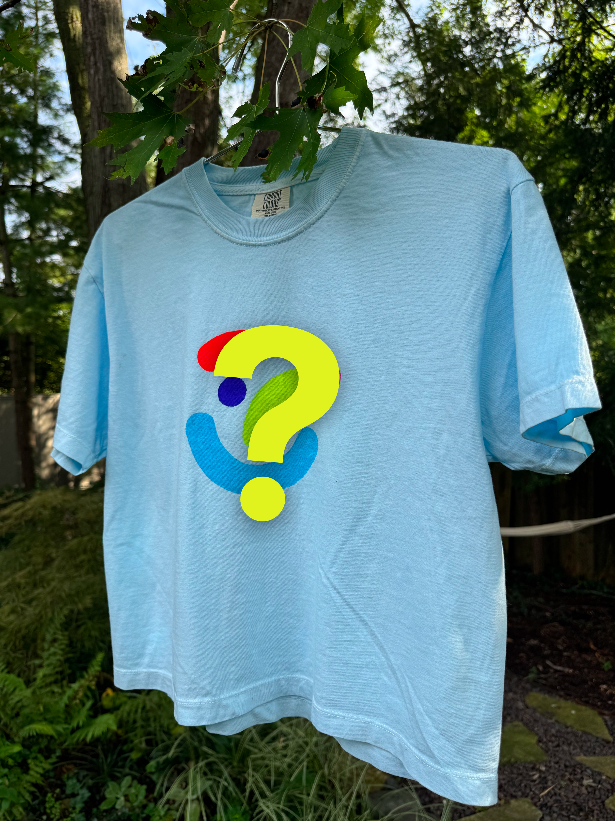 ✨Mystery✨ Cropped Shape Shirt  - Light blue