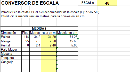 Conversor de Escalas para Modelaje Naval