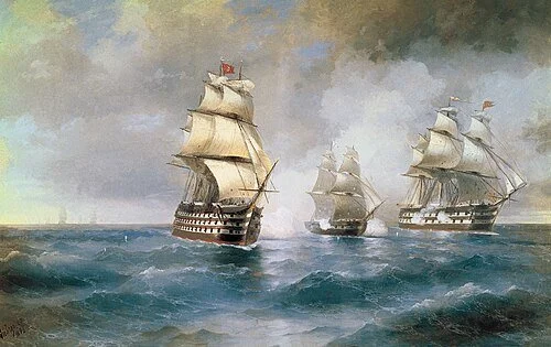 Brig Mercury attacked by two Turkish Ships 1892.jpg
