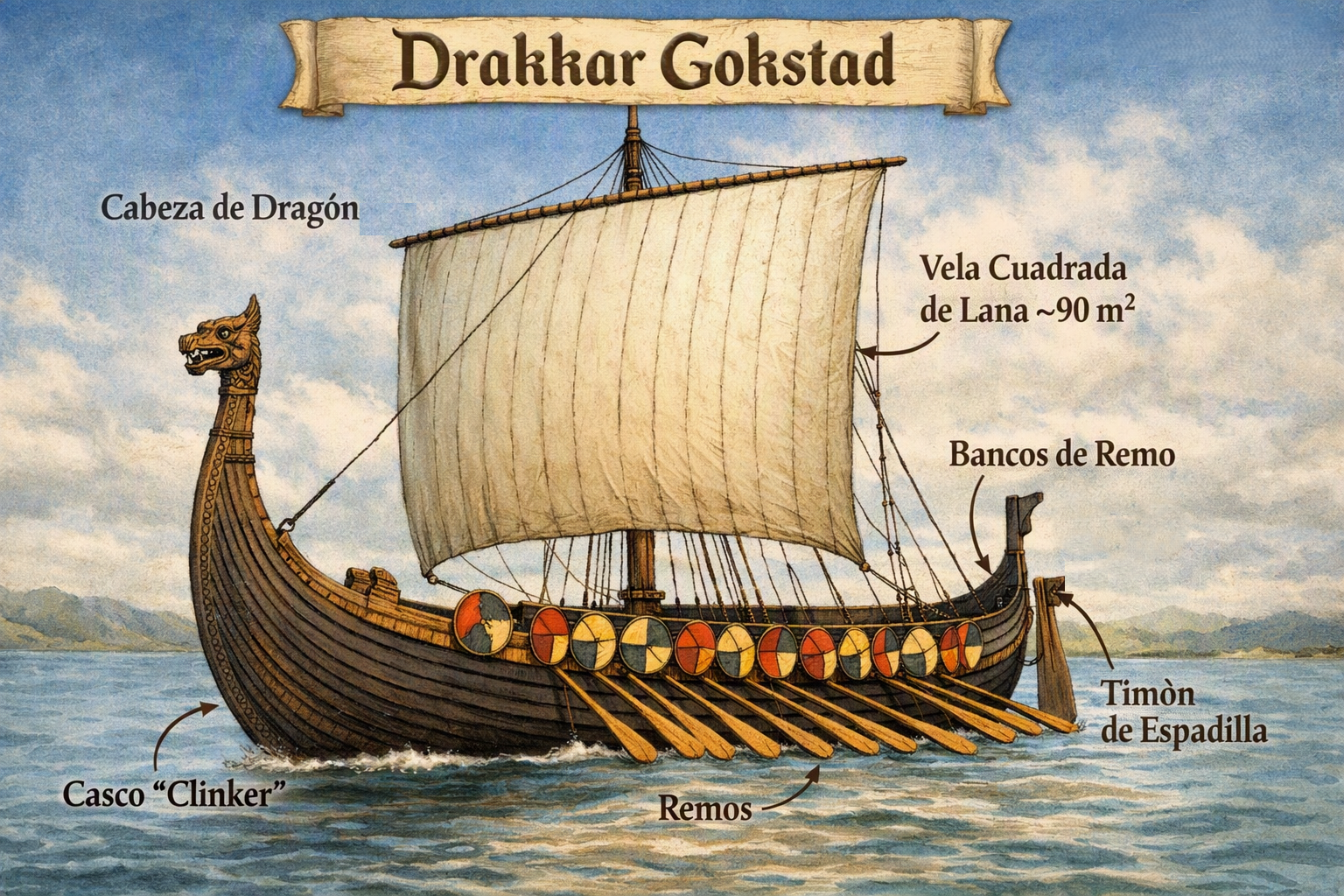 Drakkar Vikingo Gokstad
