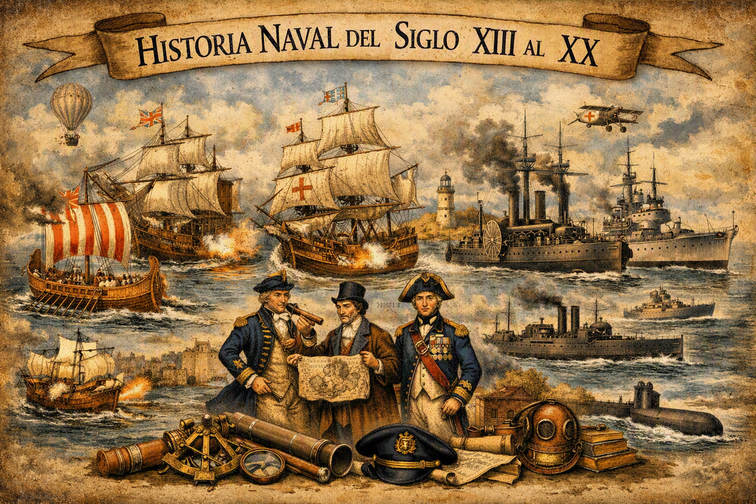 Historia Naval del Siglo XIII al XX