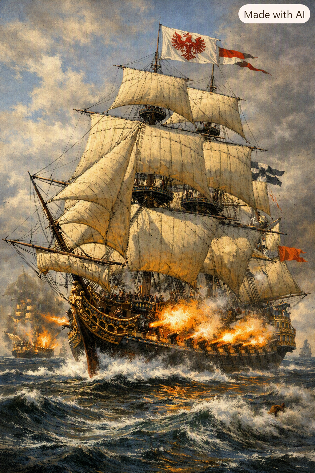 El galeón alemán Derfflinger