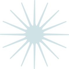 Light blue starburst design with multiple radiating lines