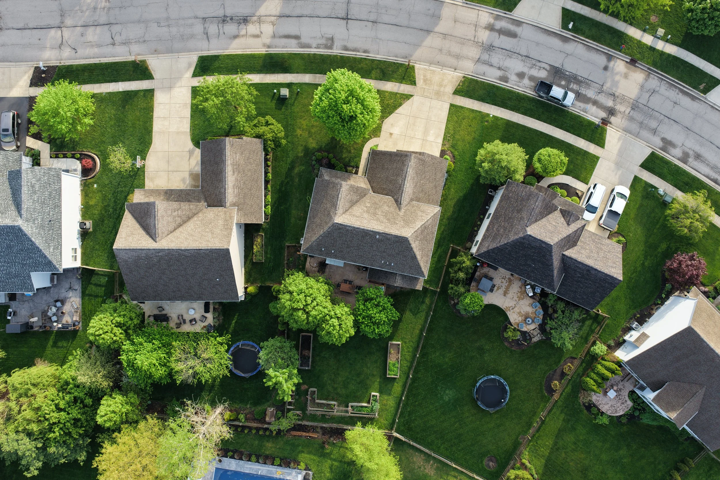 Aerial of New California in Plain City, OH