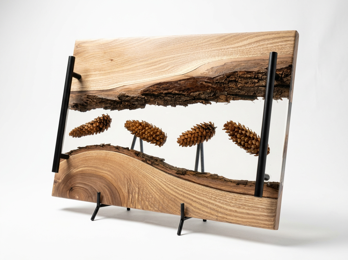 Catalpa Live Edge & Clear Resin