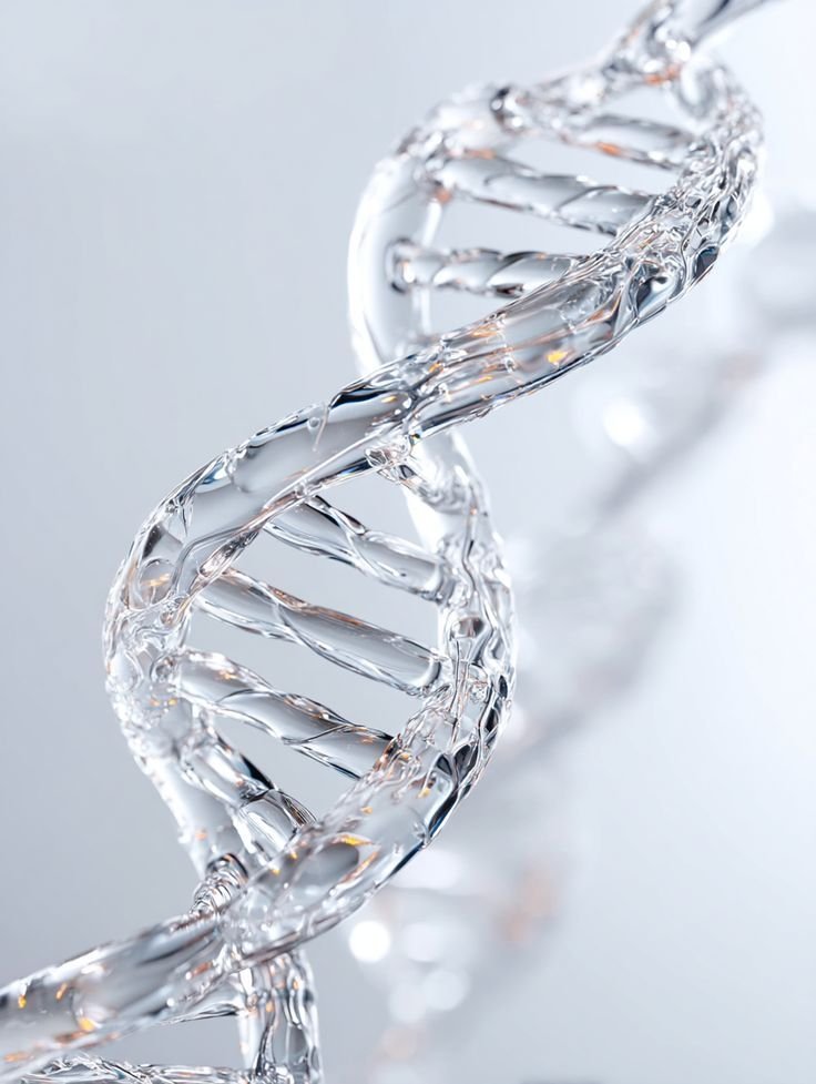 DNA double helix representing personalized peptide and wellness therapy.