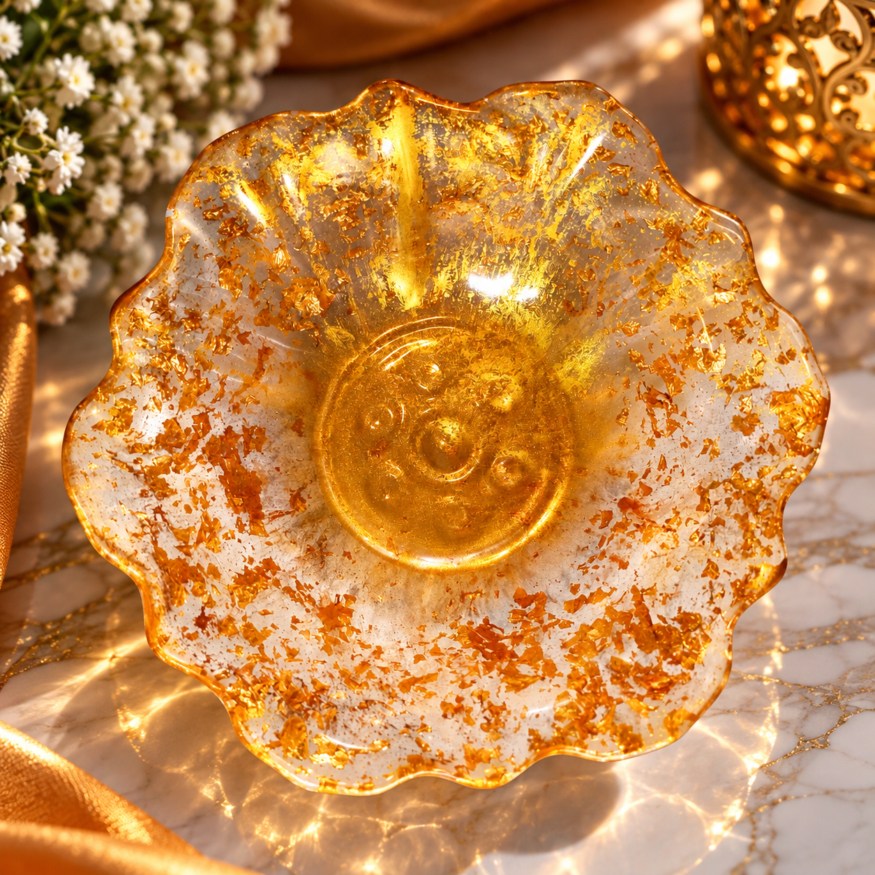 Golden Blessings Resin Trinket Bowl ✨💛