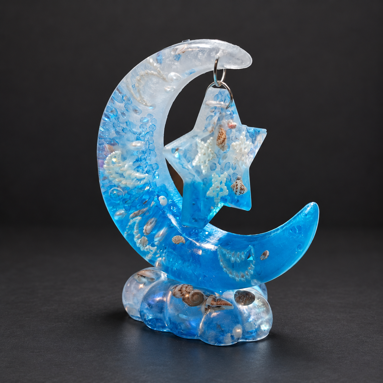 Moonlit Tides – Seashell Moon & Star