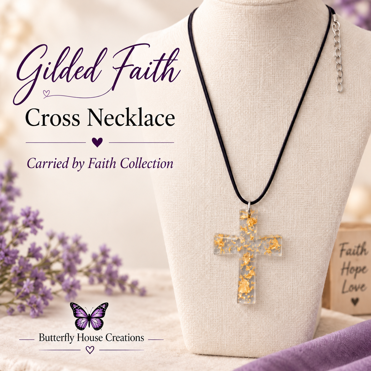 Gilded Faith Cross Necklace