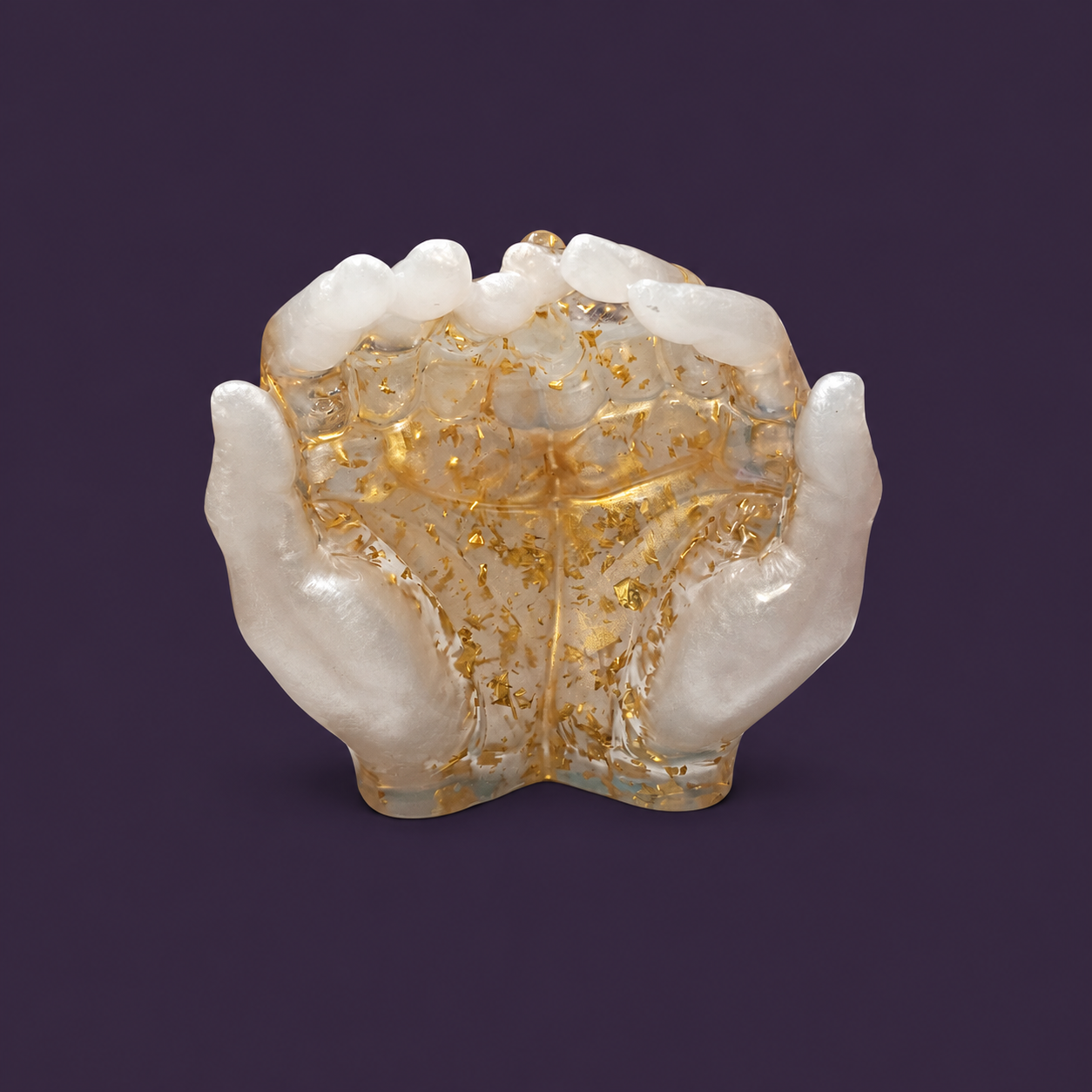 Golden Grace Resin Hands