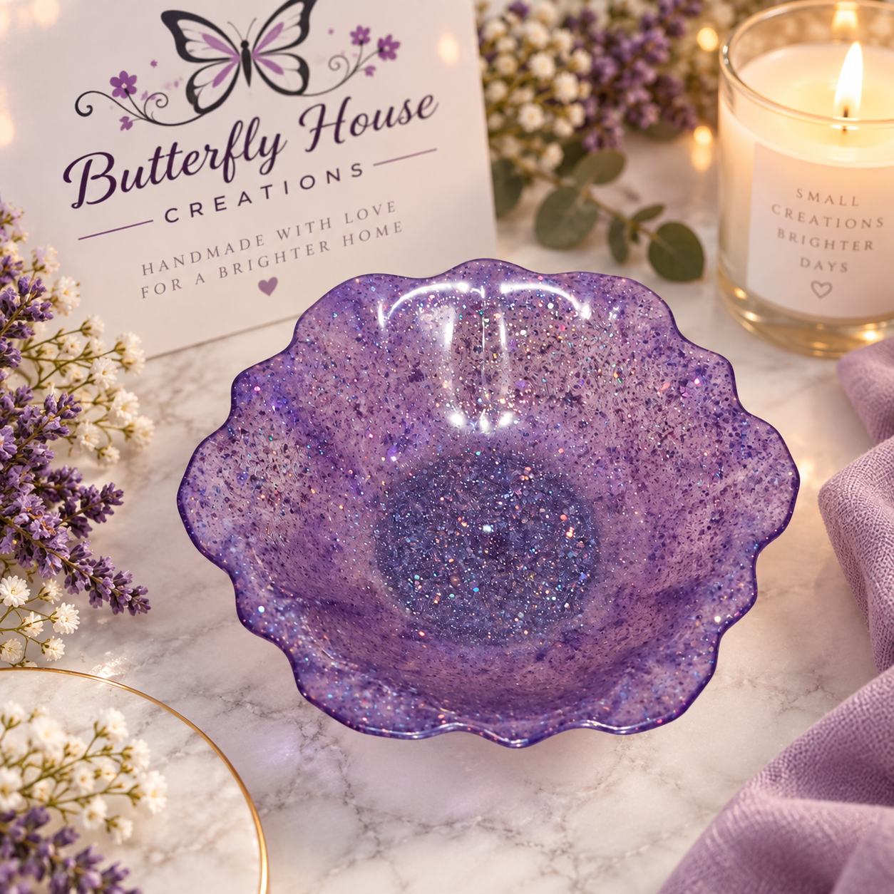 Amethyst Glow Trinket Bowl
