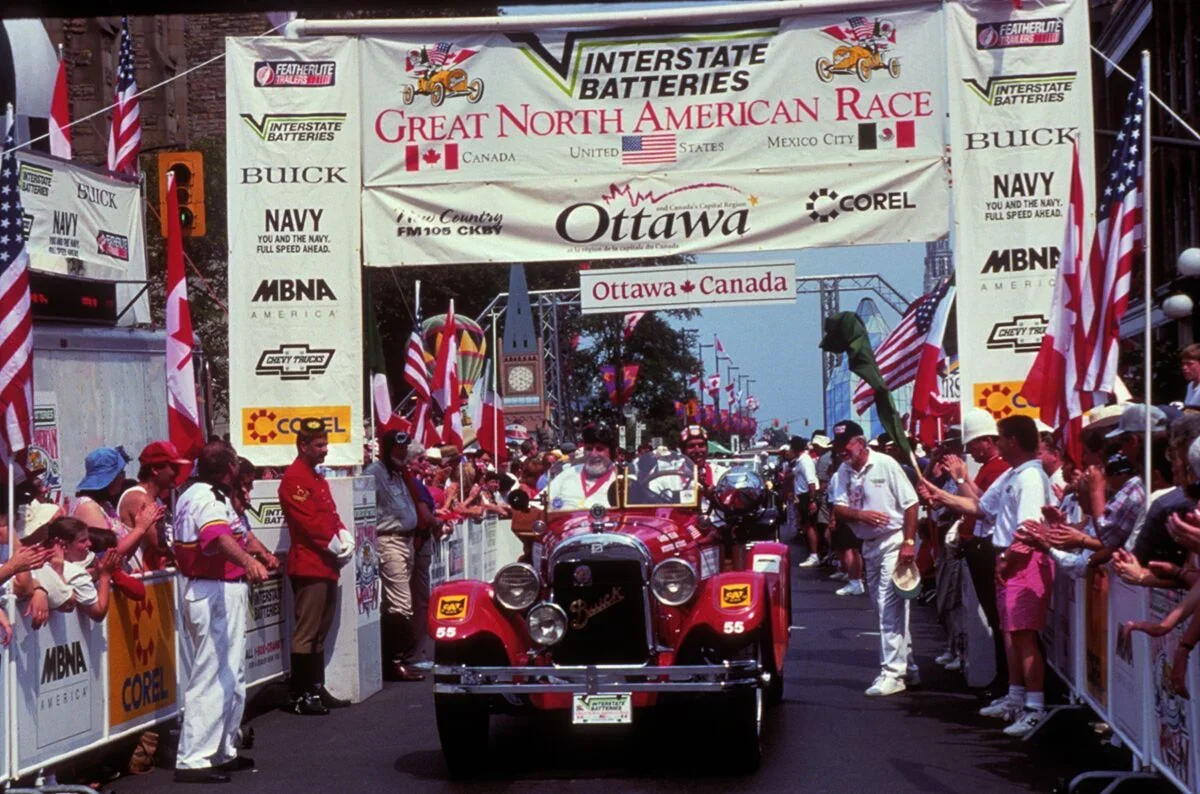 Great Race competitors on the road
