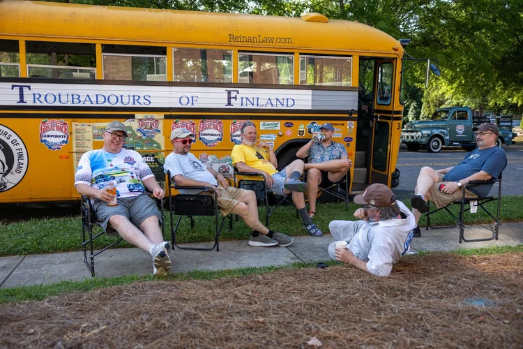 Great Race support crew enjoying the event