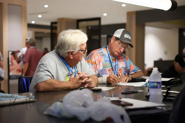 Great Race driver and navigator working together