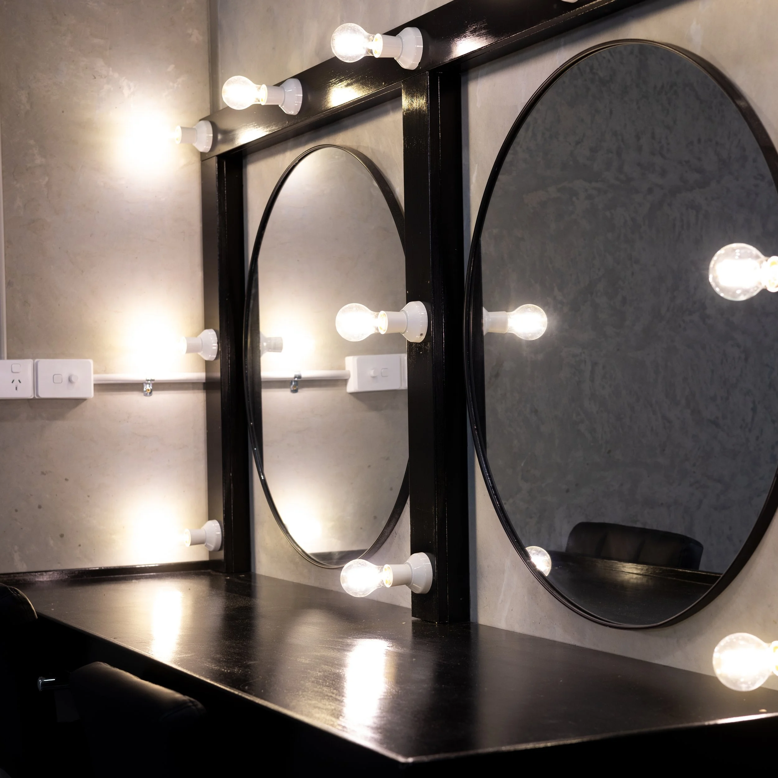Dedicated hair and makeup station inside the G Studios Content Studio in Tuggerah