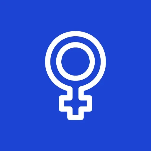 White female gender symbol representing best walk in clinic female primary care doctor in Redding, CA