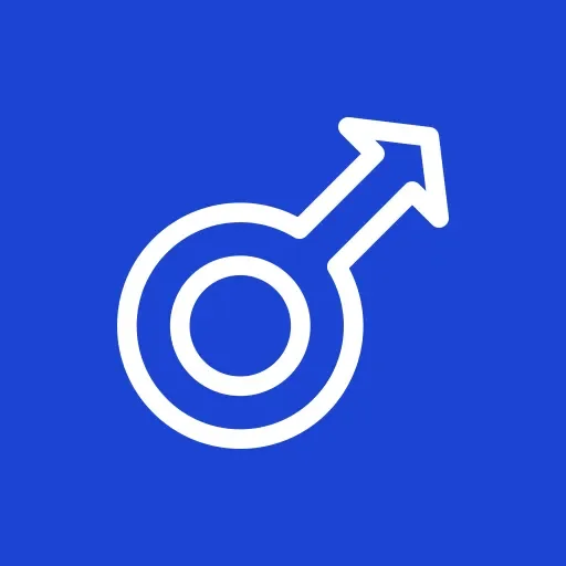 Icon of a male gender symbol representing best walk in clinic mens primary care doctor in Redding, CA