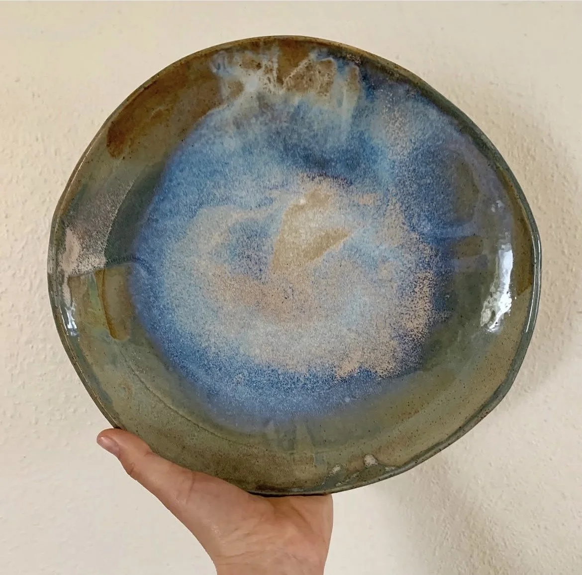 Plate with experimental glaze
