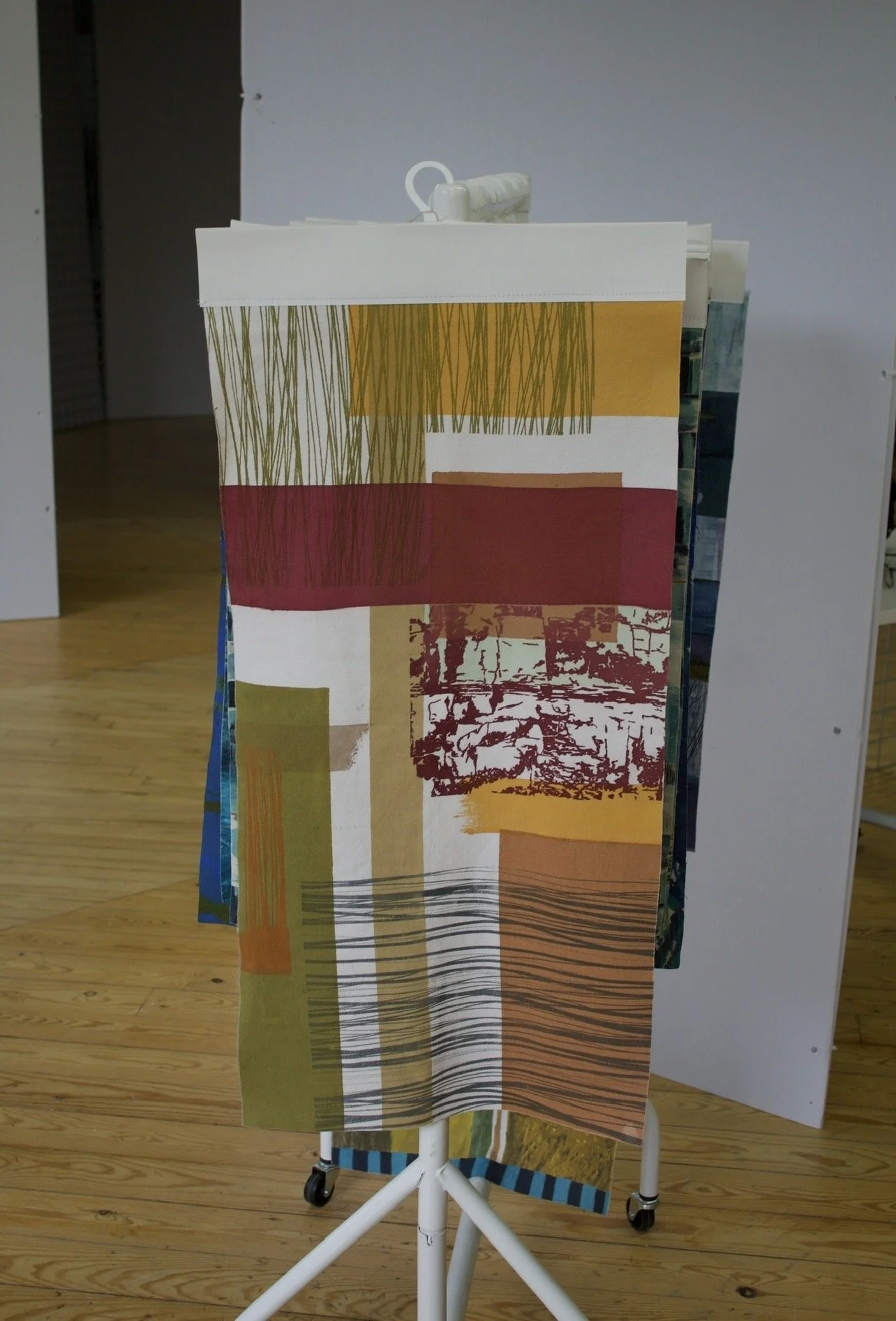 Hand-printed - Reactive dye on 'Duck' Cotton