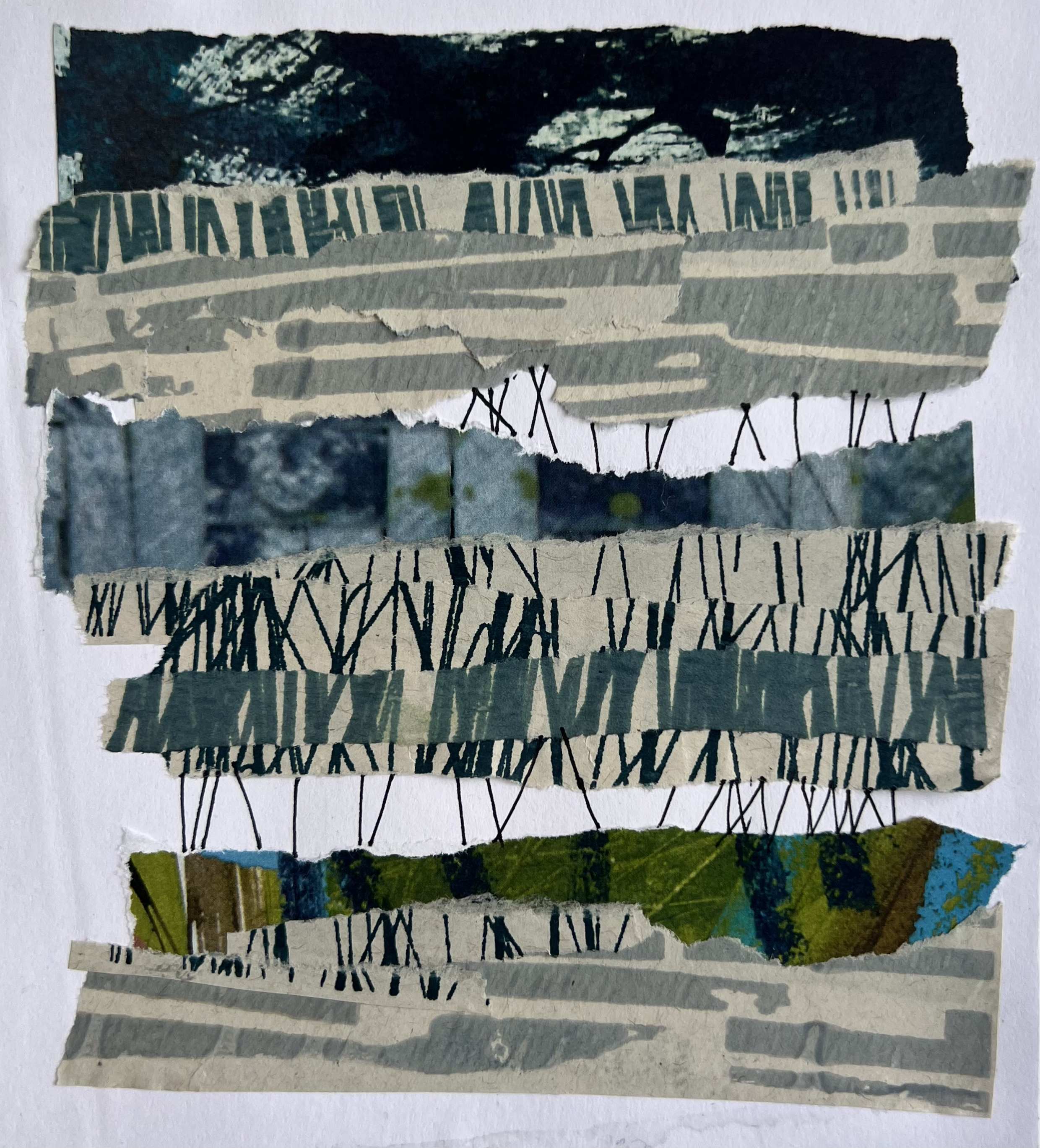 A5 drawing - Mixed media collage