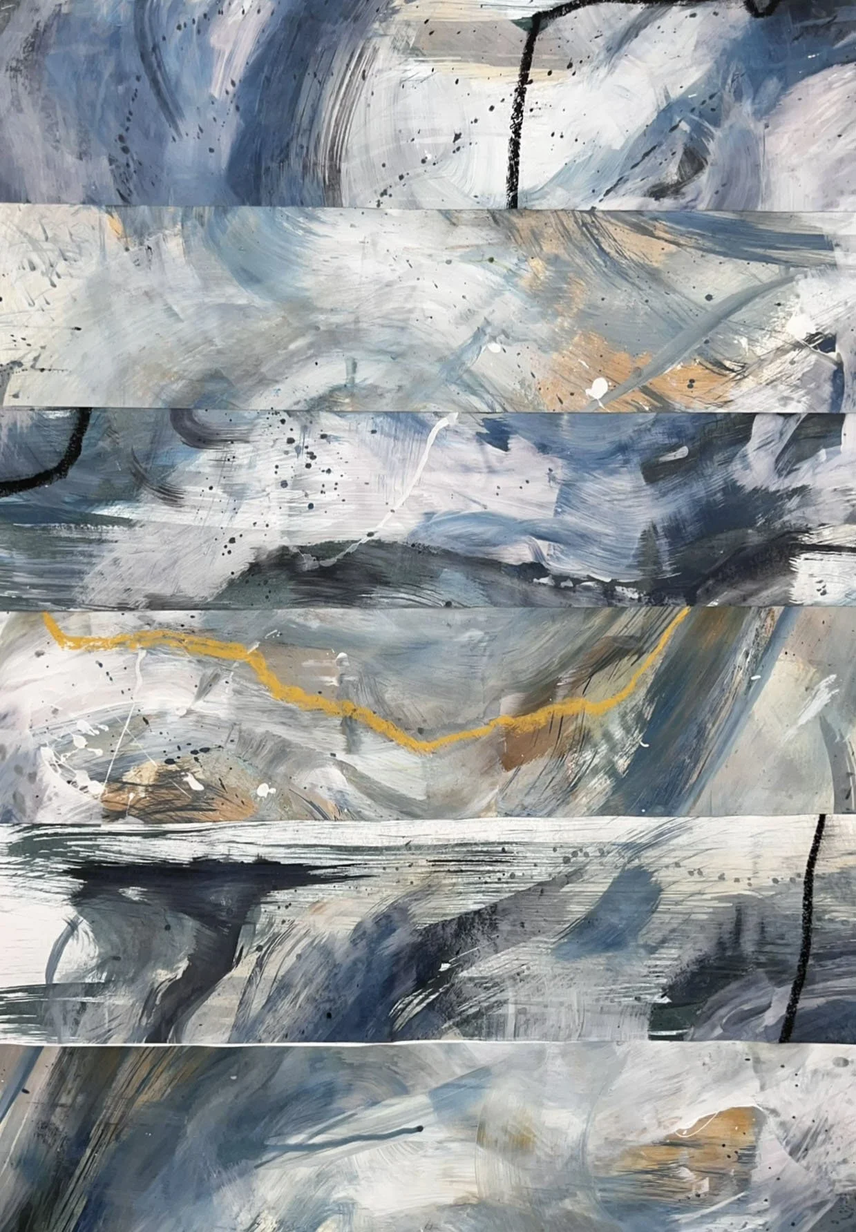 A2 Design development drawing - Mixed media collage