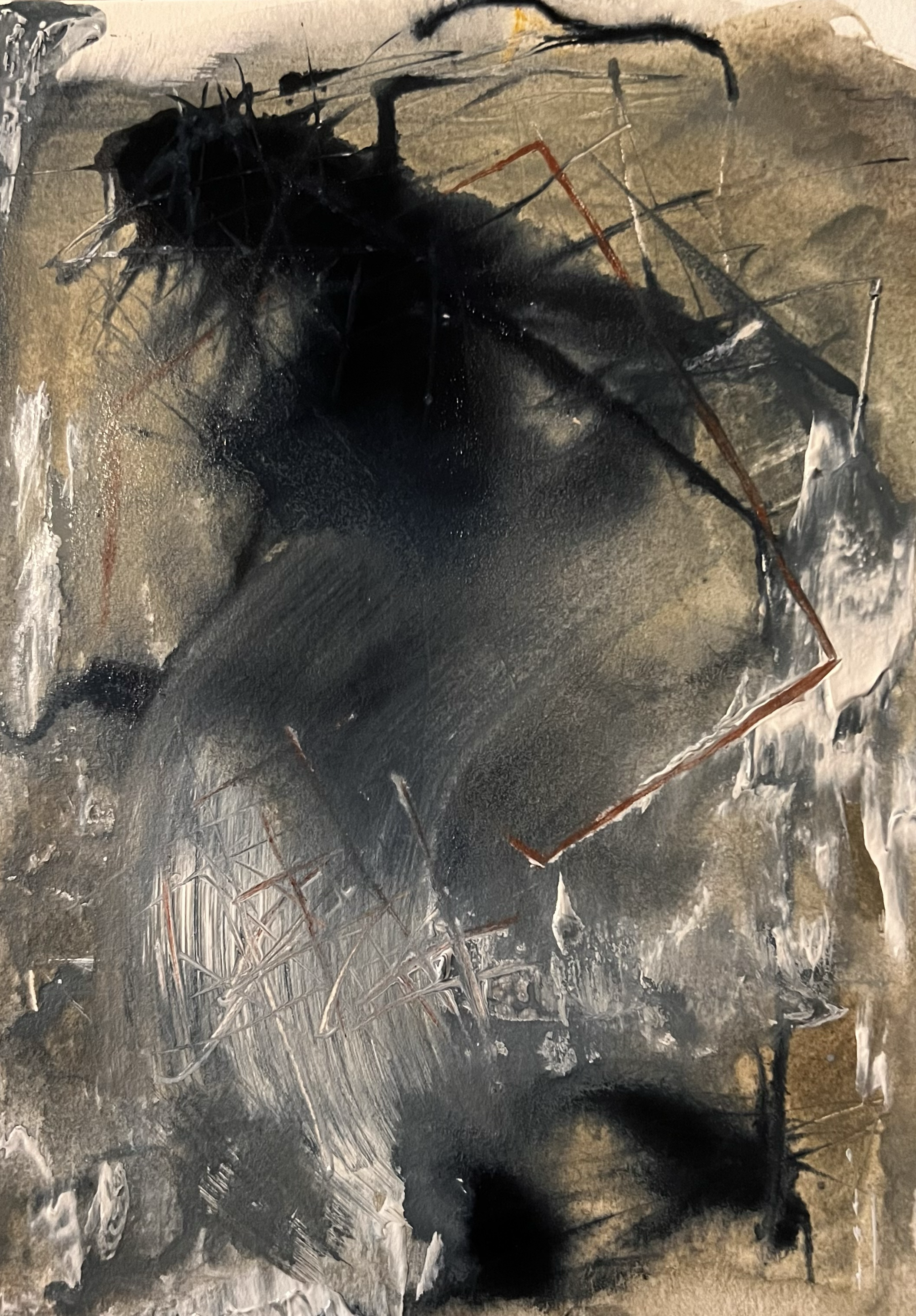 A5 Texture study - Mixed media