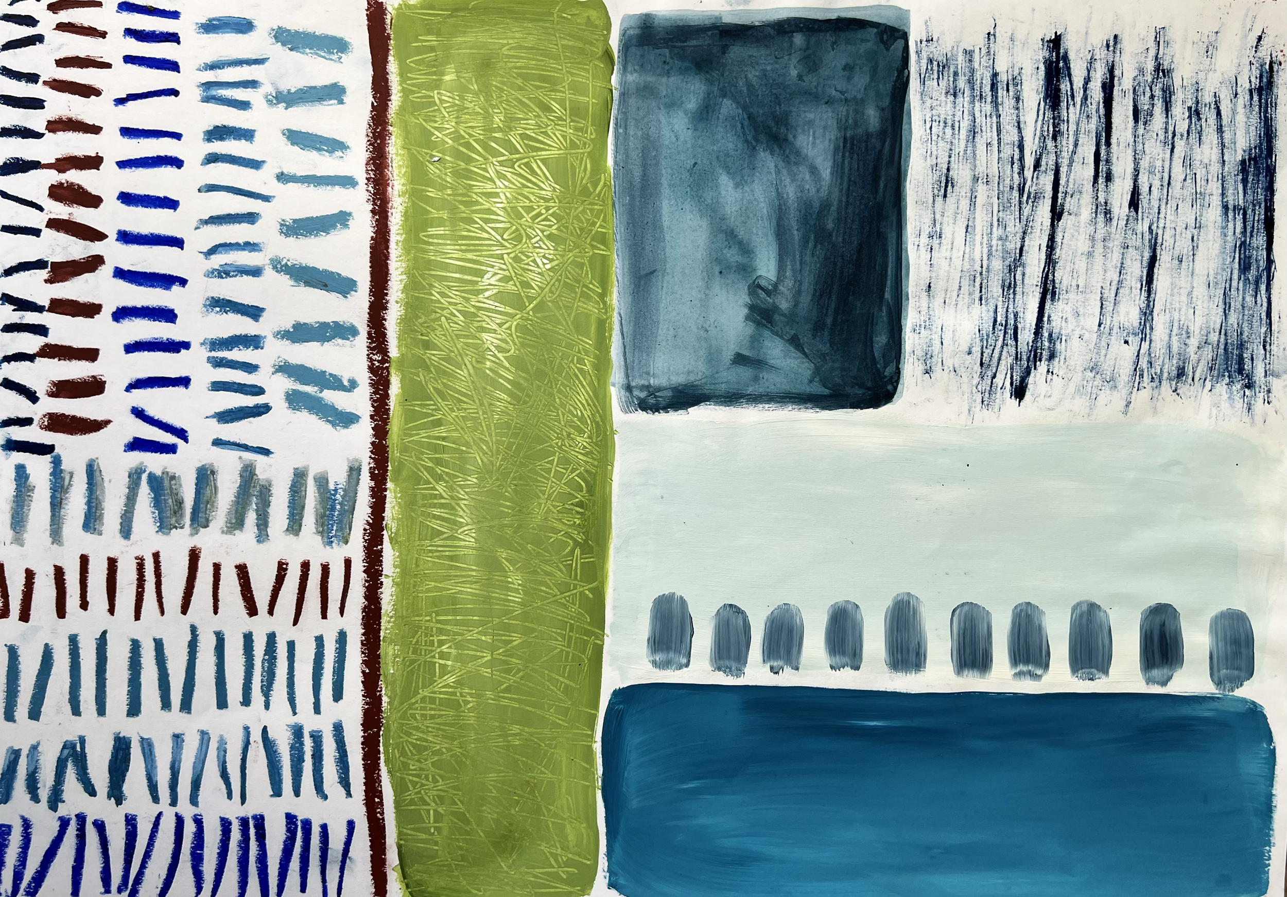 A2 Design development drawing - Mixed media