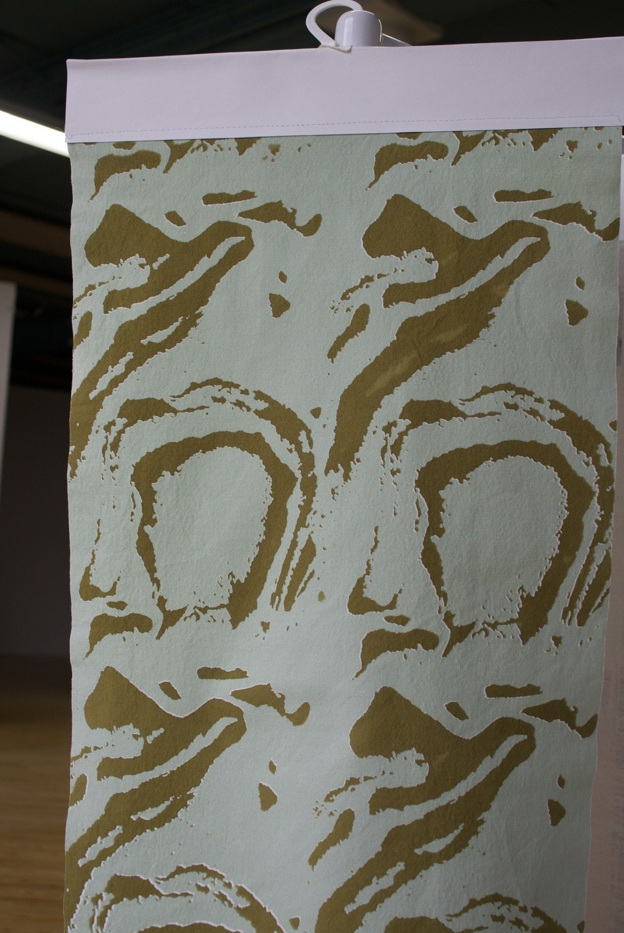 Hand printed 'Duck' cotton - Reactive dye