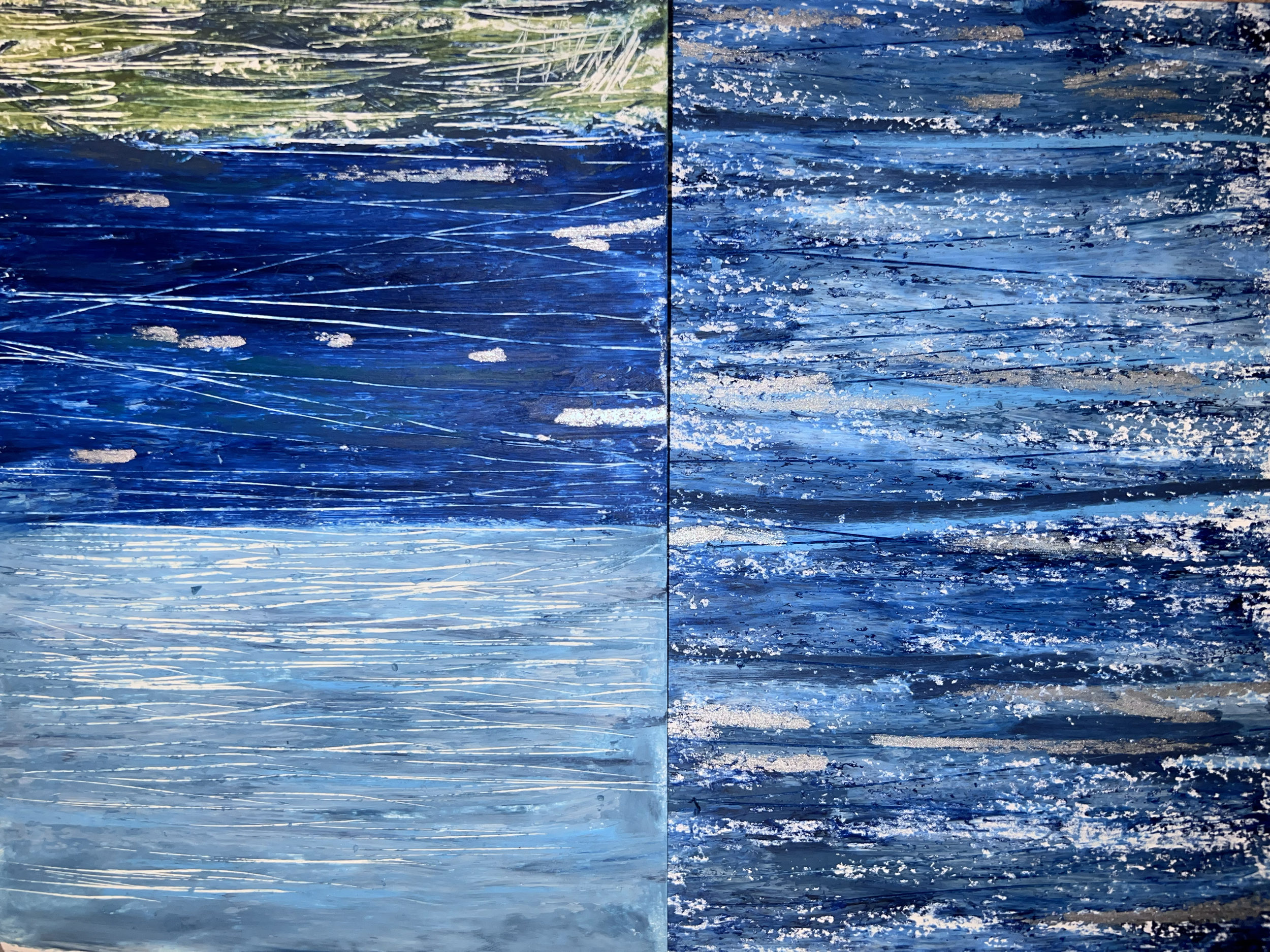 2 A5 drawings - Oil pastel