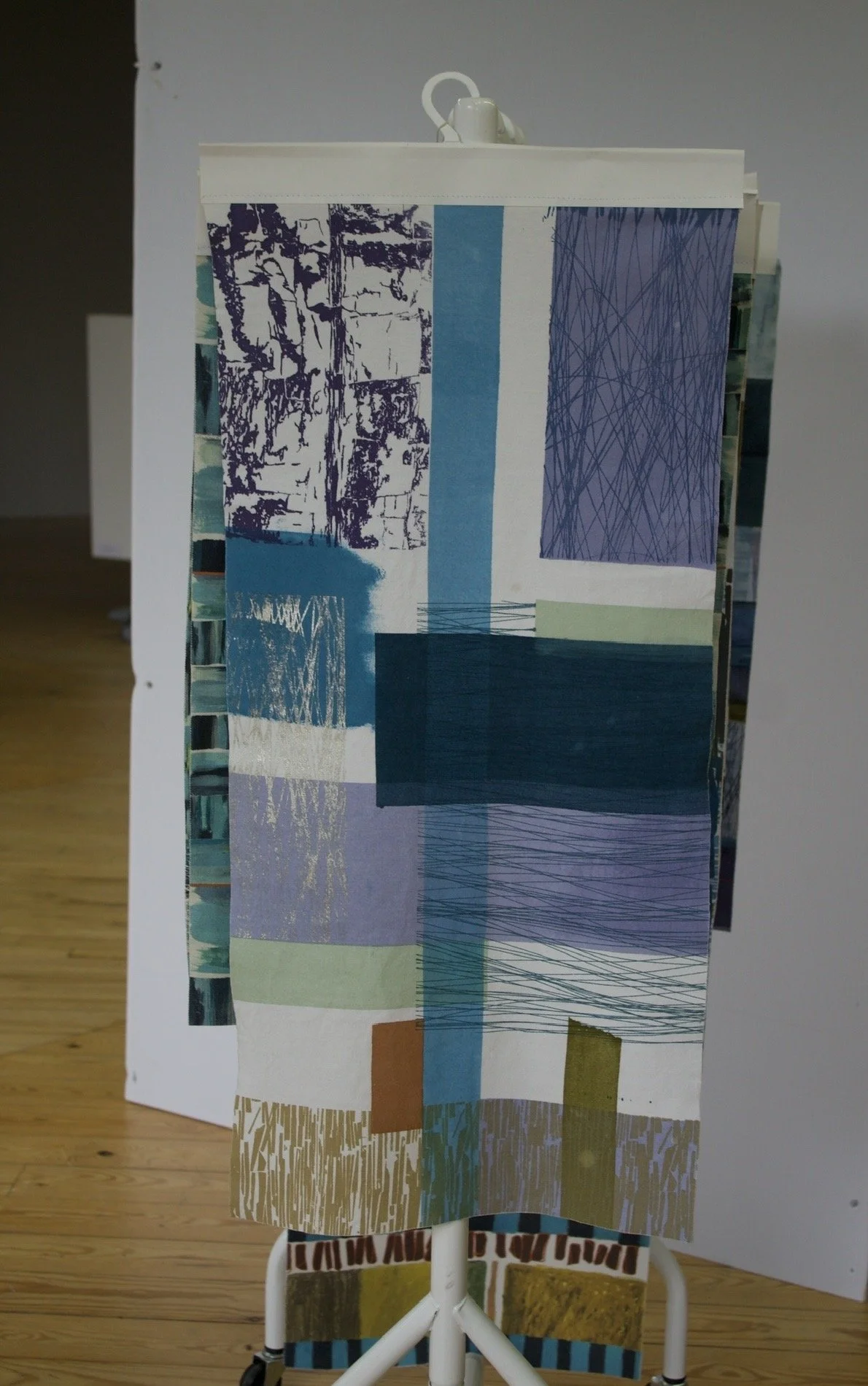 Hand-printed - Reactive dye on 'Duck' Cotton