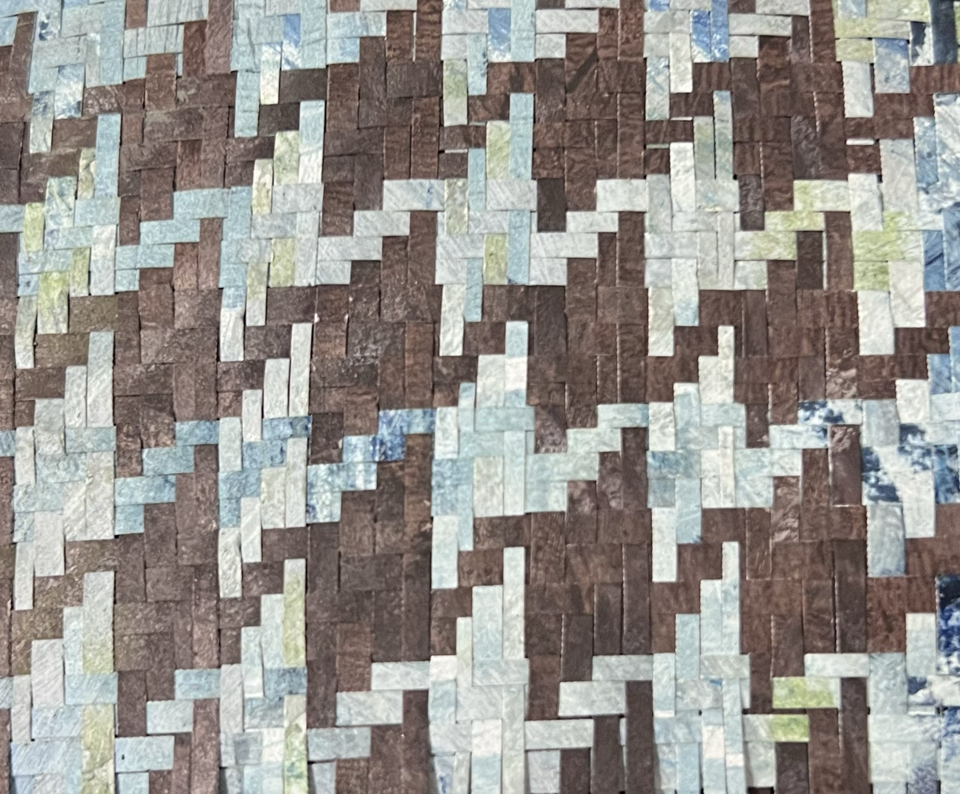 2 x A5 Mixed media drawings - Woven together in houndstooth pattern