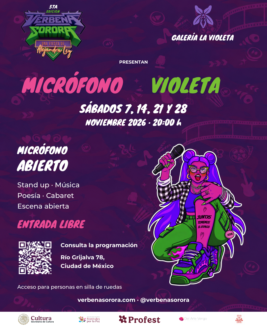 Micrófono Violeta