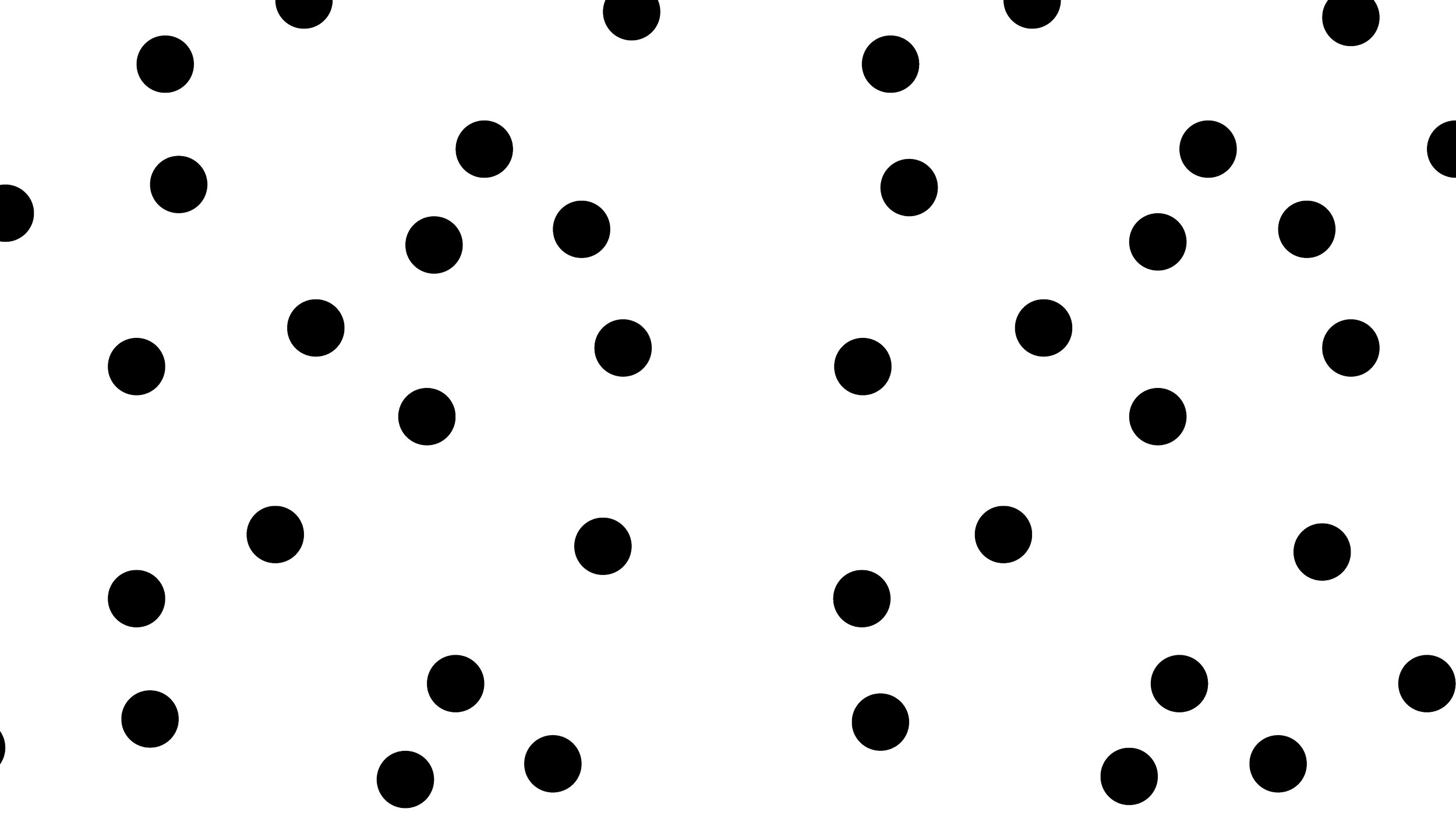 Black background with evenly spaced white outlined circles arranged in a grid pattern.