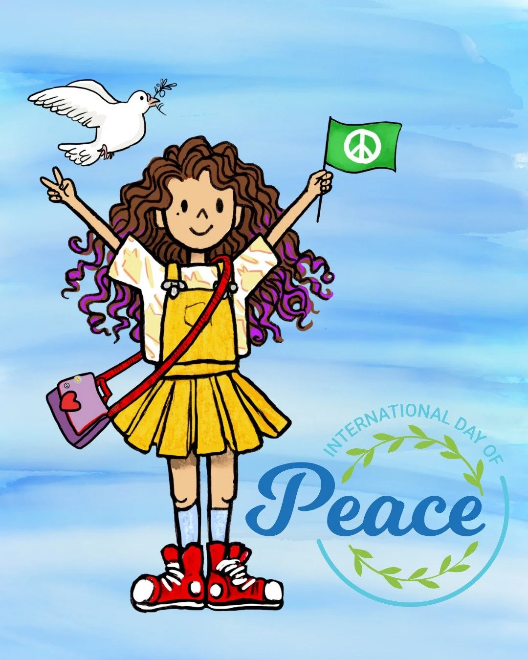 🌎💛 Happy International Day of Peace! 🕊️ PEACE can sometimes feel like a BIG idea...but it often starts with something very small: BEING KIND!! A kind word. A helping hand. Listening to someone who feels different from you. Standing up for someone 
