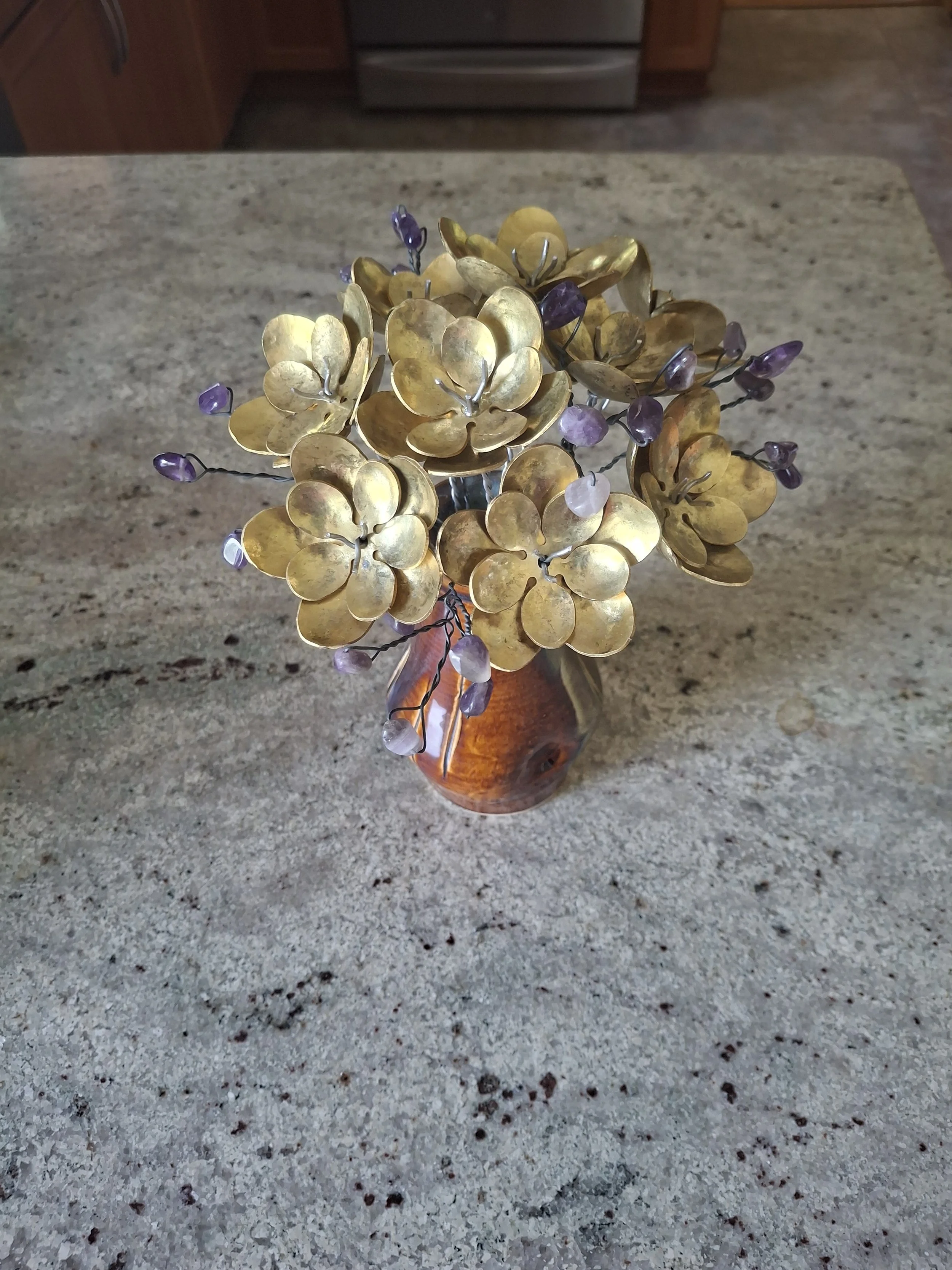 Brass Cups and Budding Amethysts