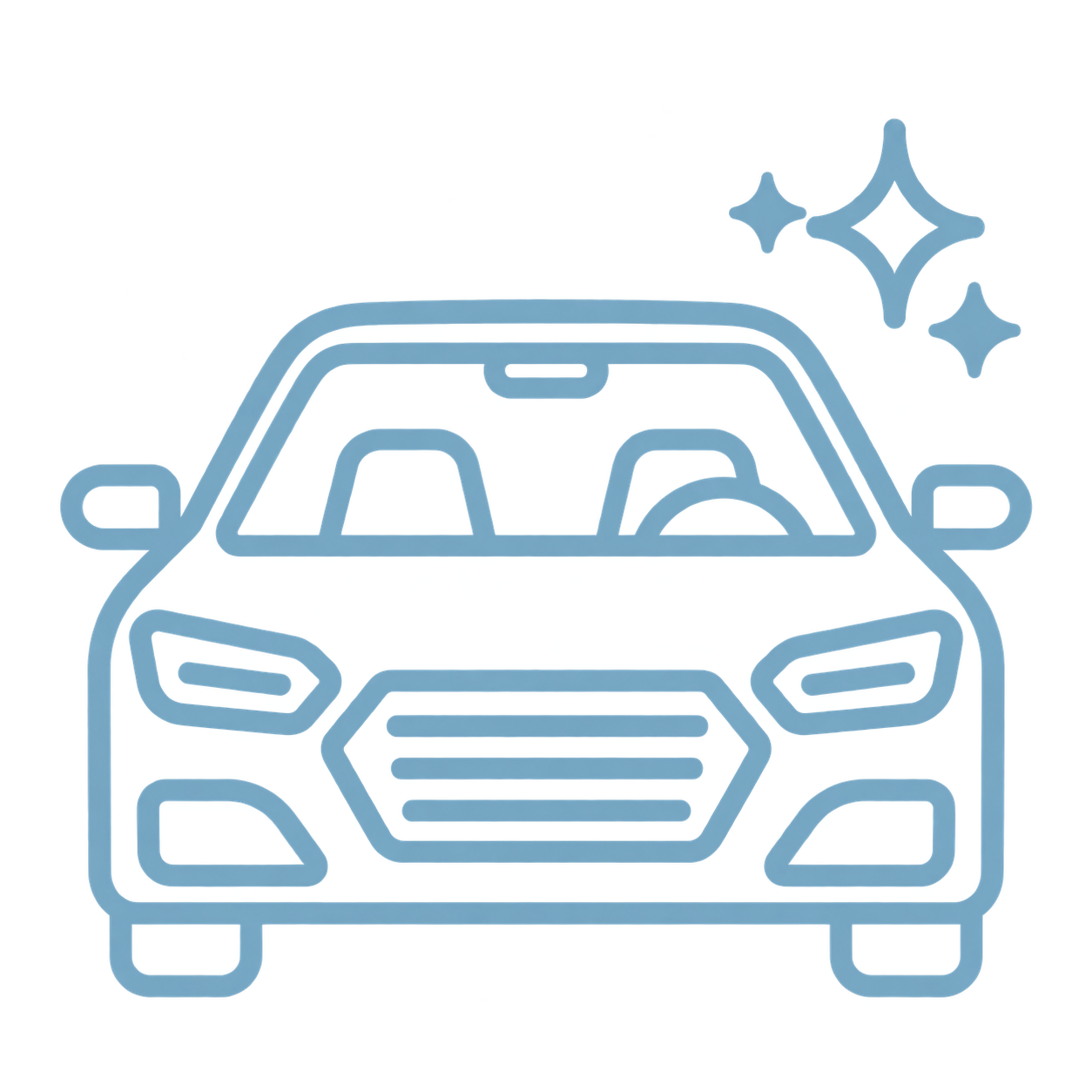 Automotive facility commercial cleaning icon.