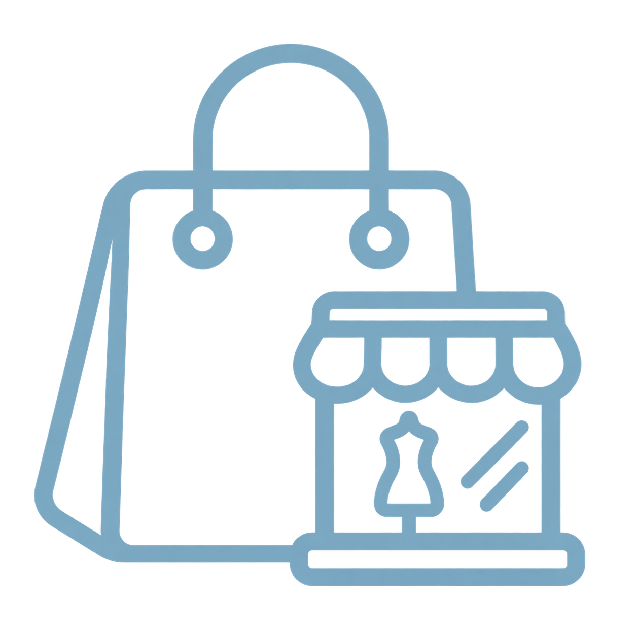 Retail and showroom commercial cleaning icon.